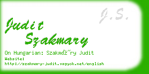 judit szakmary business card